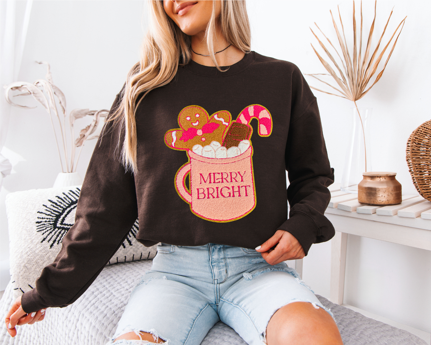 Merry & Bright Cocoa Patch Top