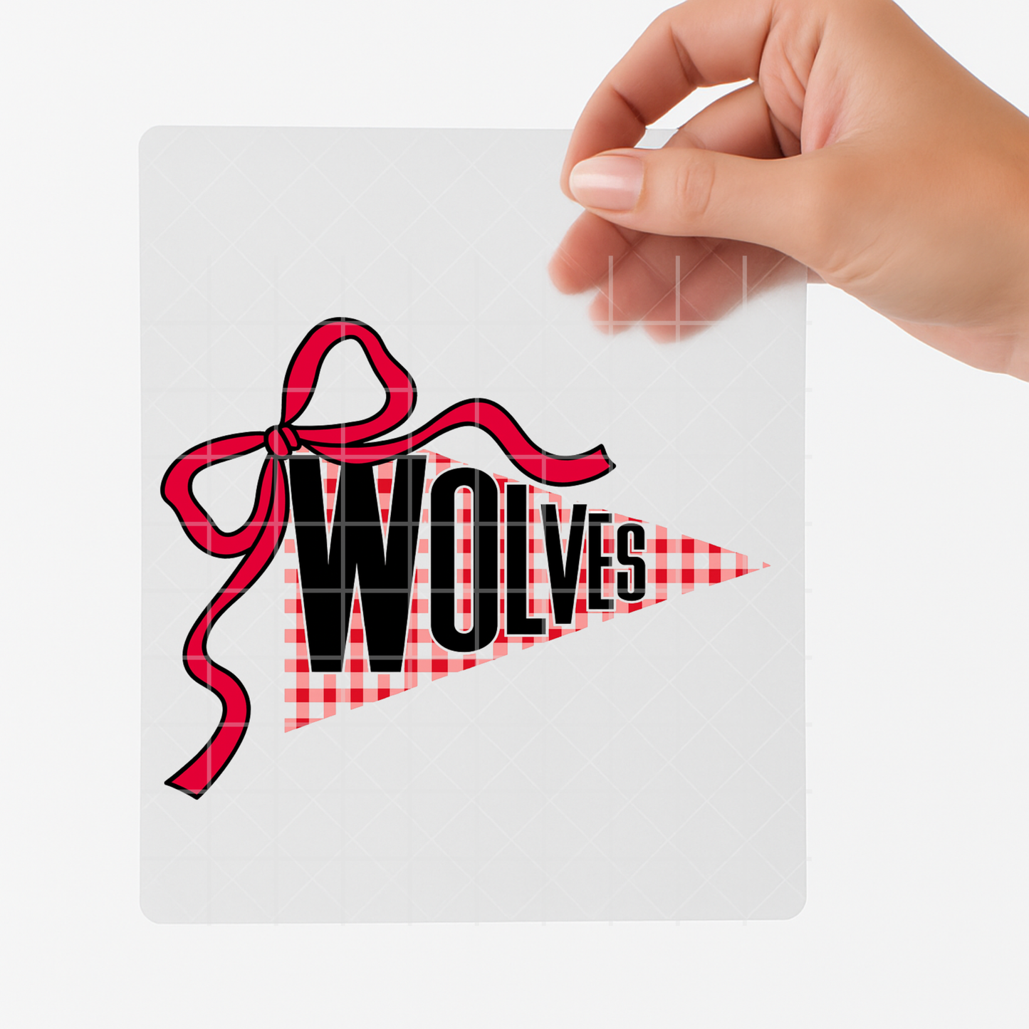 Wolves Pennant Bow - Youth DTF Transfer