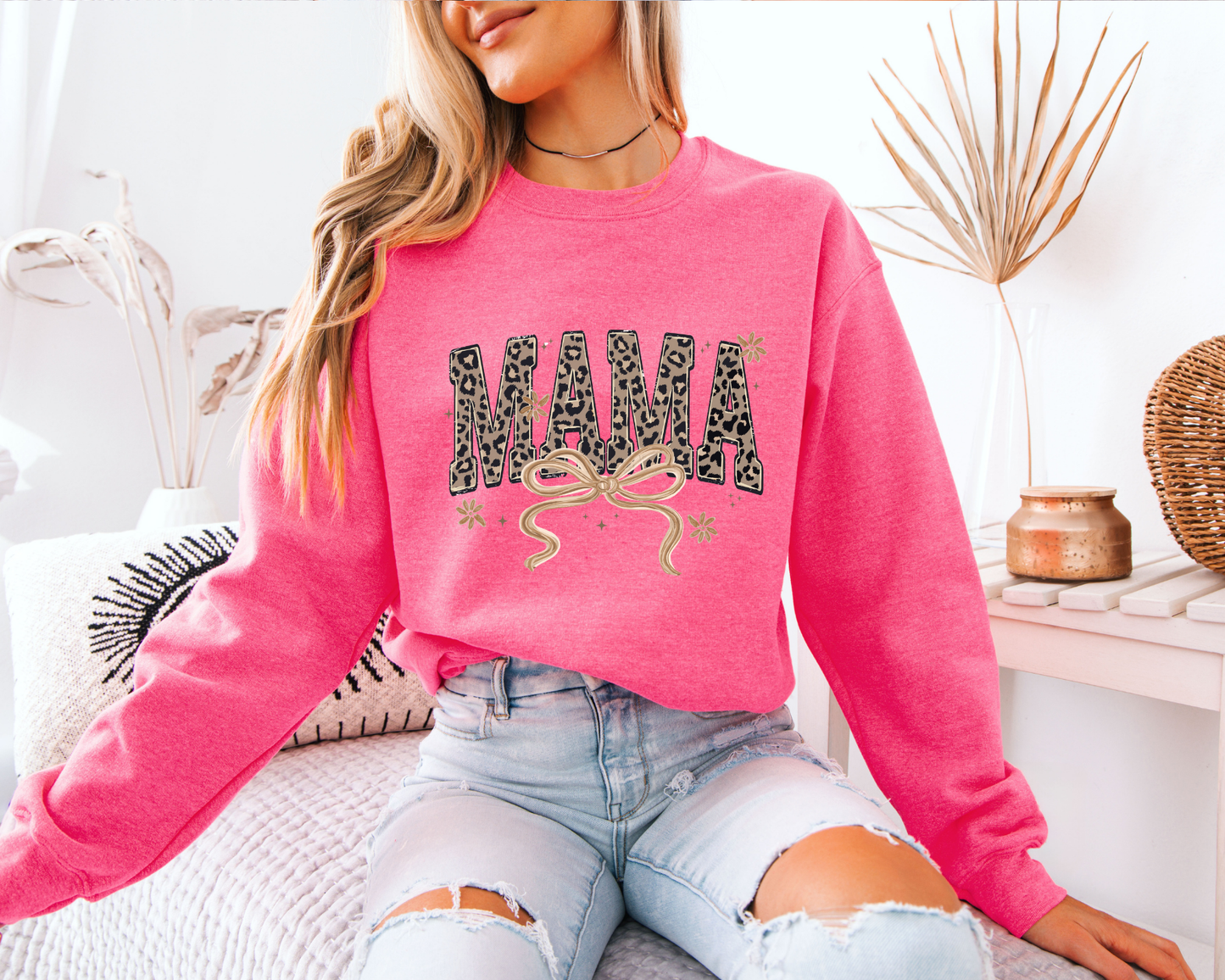 Leopard Bow Mama Transfer