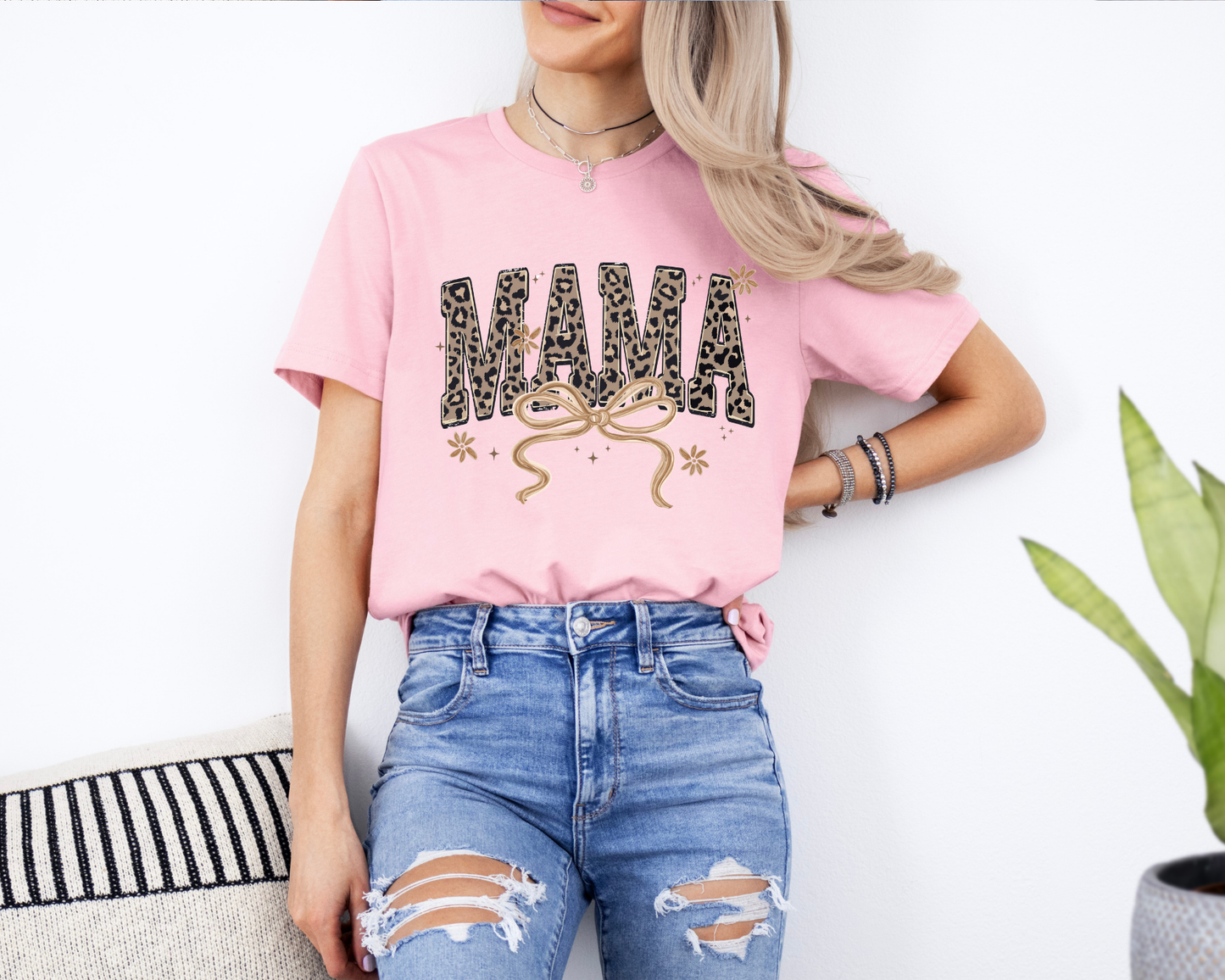 Leopard Bow Mama Transfer