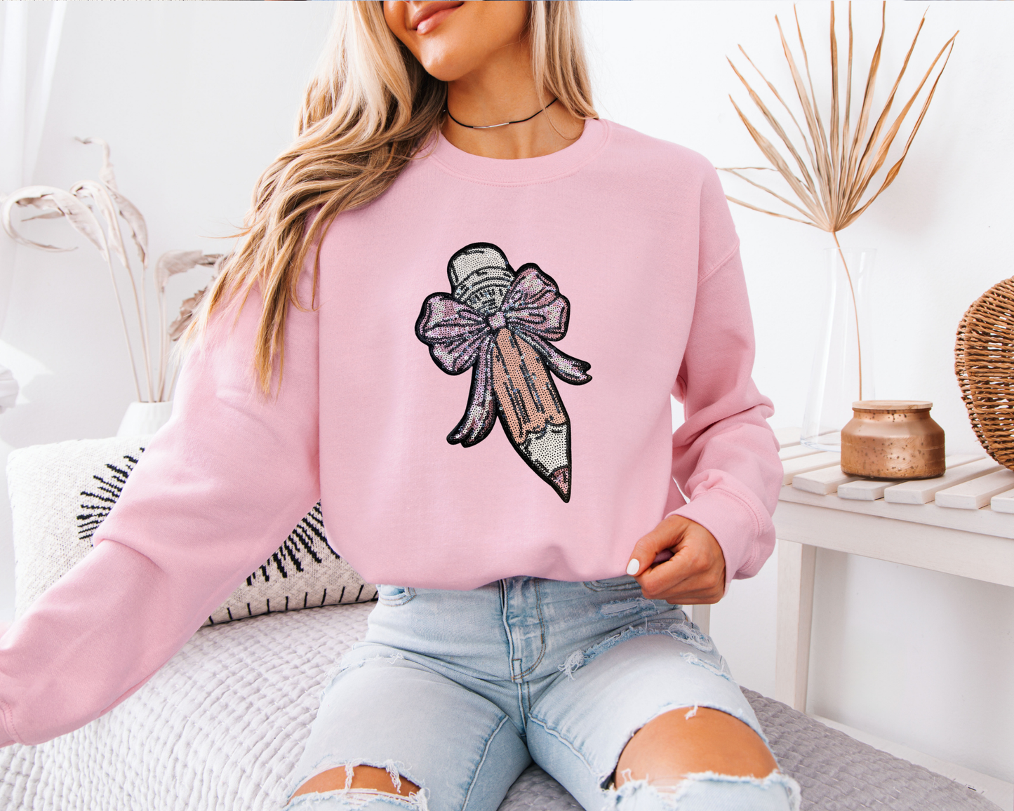 Pretty Pencil Bow Patch Top