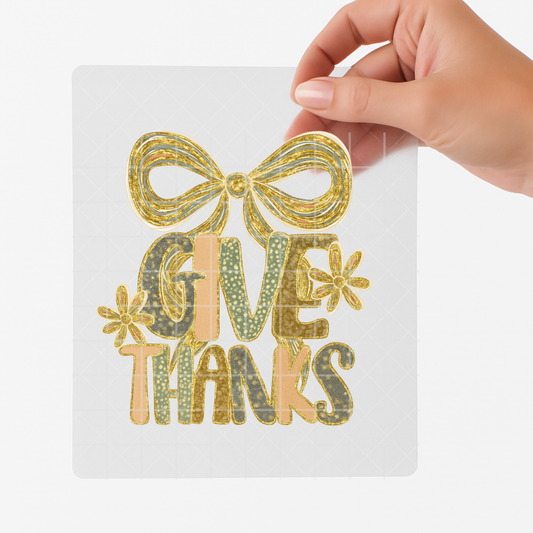 Give Thanks- Adult DTF Transfer