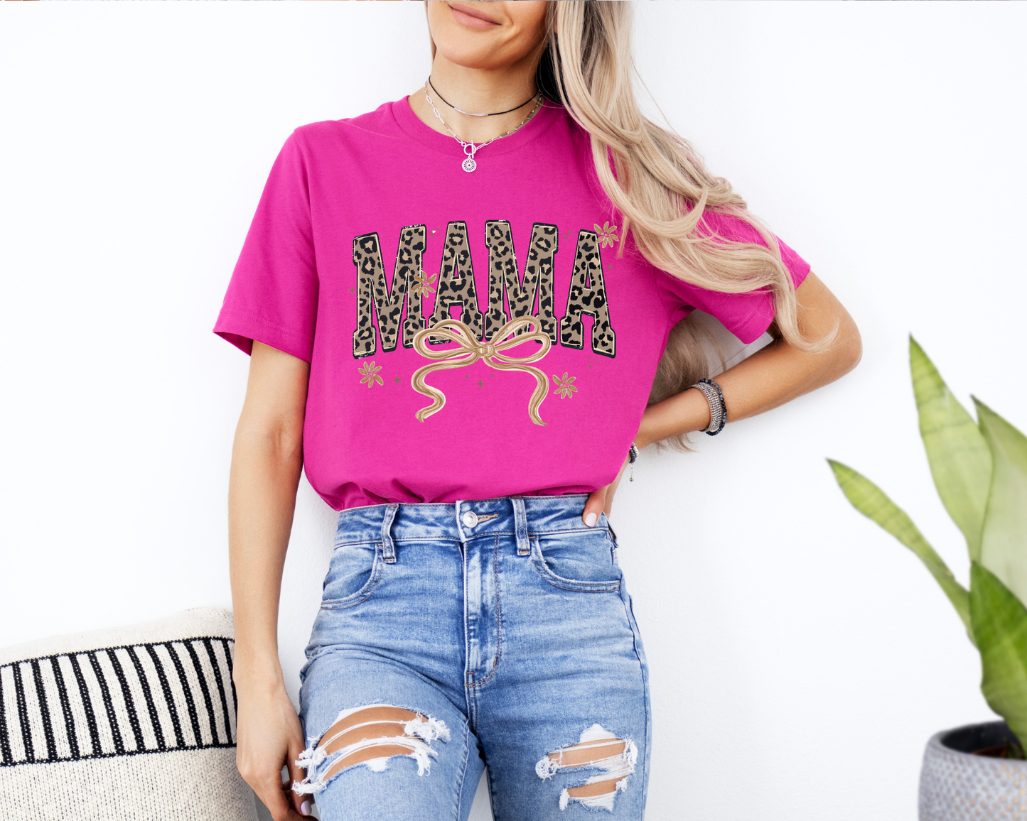 Leopard Bow Mama Transfer