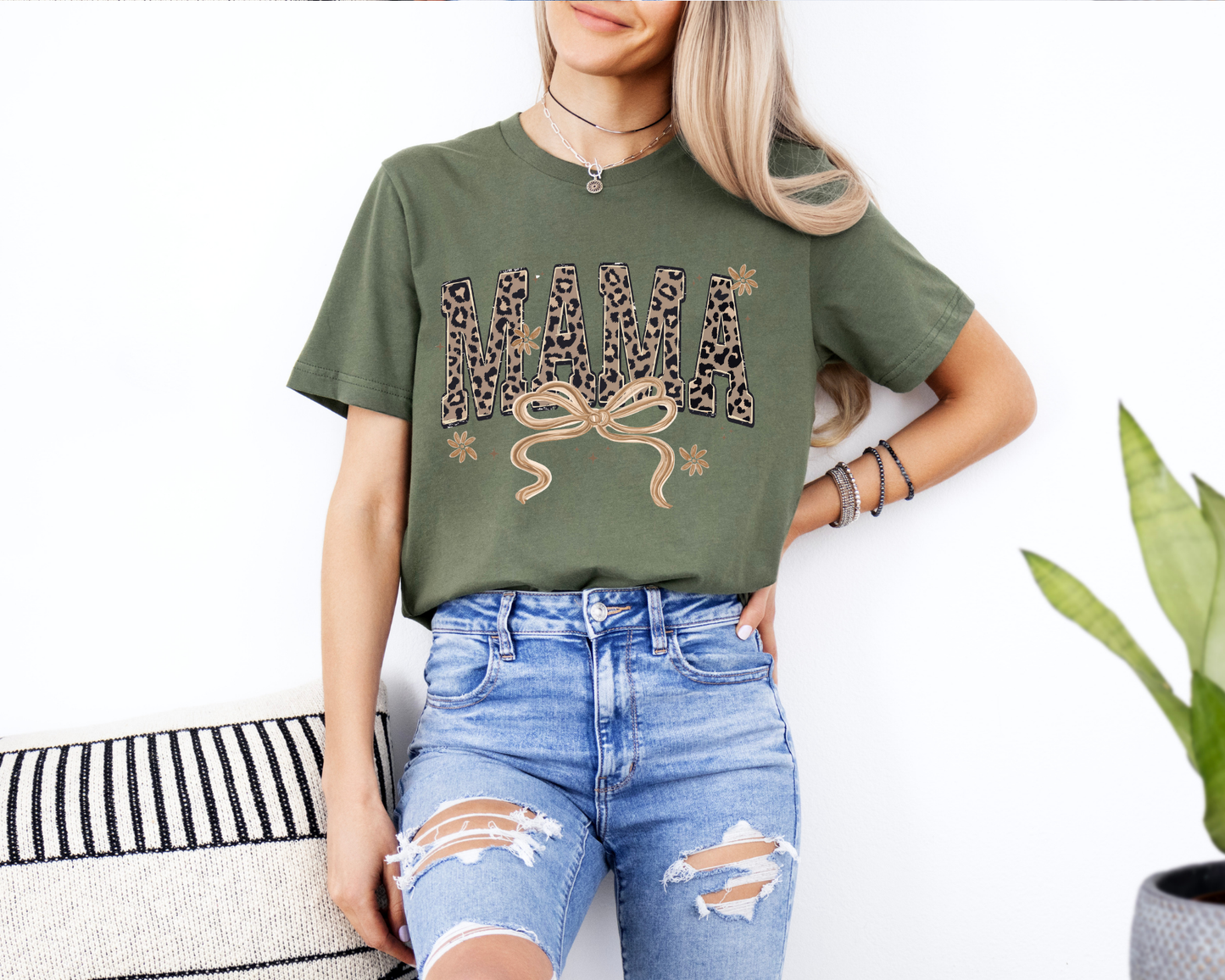 Leopard Bow Mama Transfer