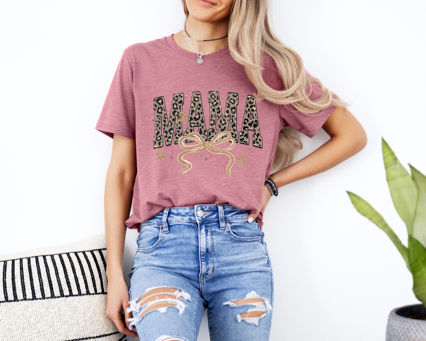 Leopard Bow Mama Transfer