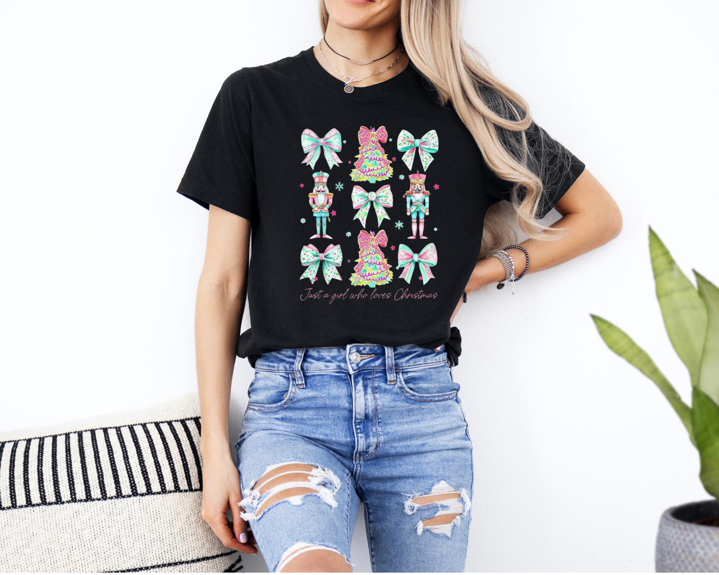 Nutcracker & Bow Christmas Transfer