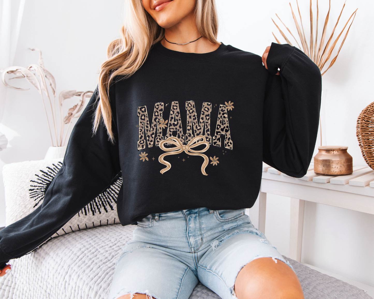 Leopard Bow Mama Transfer