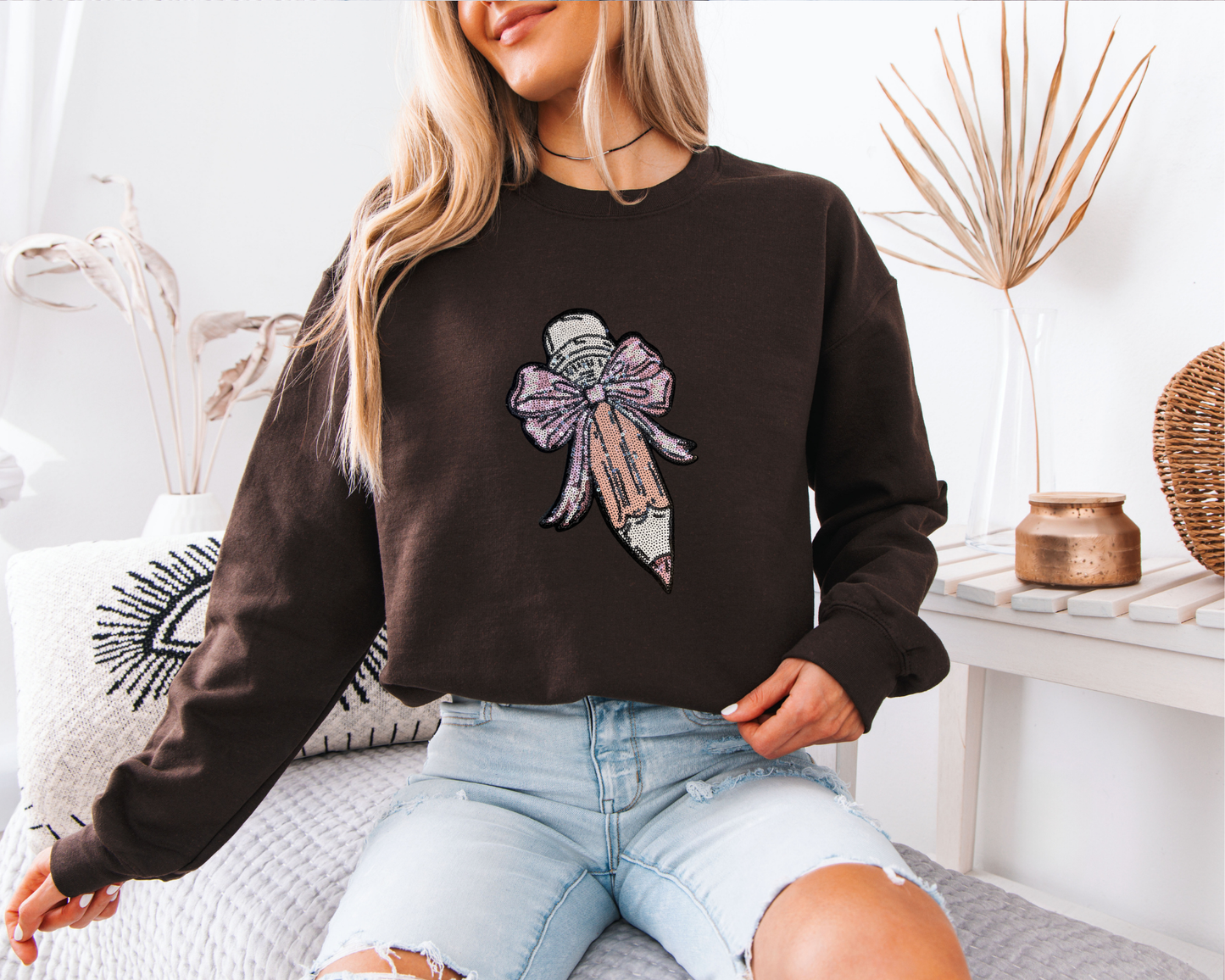 Pretty Pencil Bow Patch Top