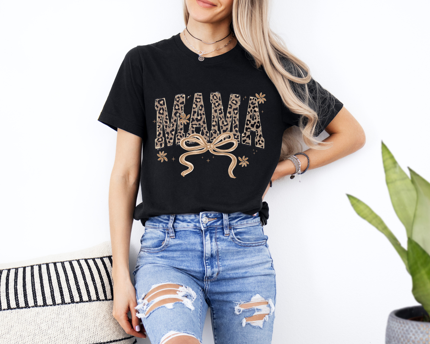 Leopard Bow Mama Transfer