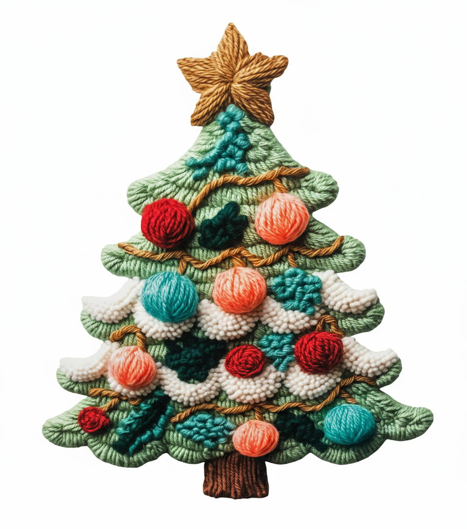Cozy Knit Christmas Tree - DTF Transfer