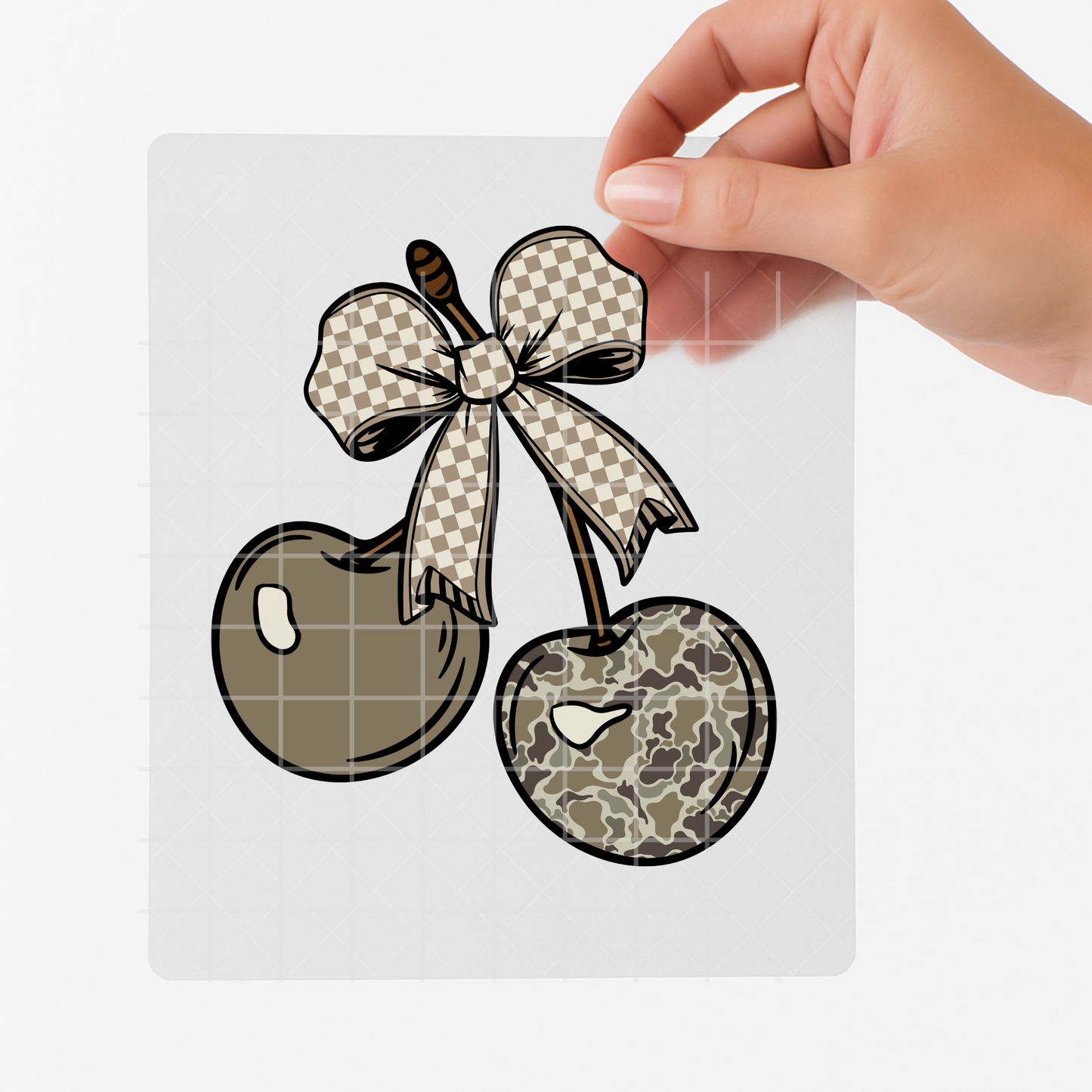 Camo Cherry w/Bow DTF Transfer