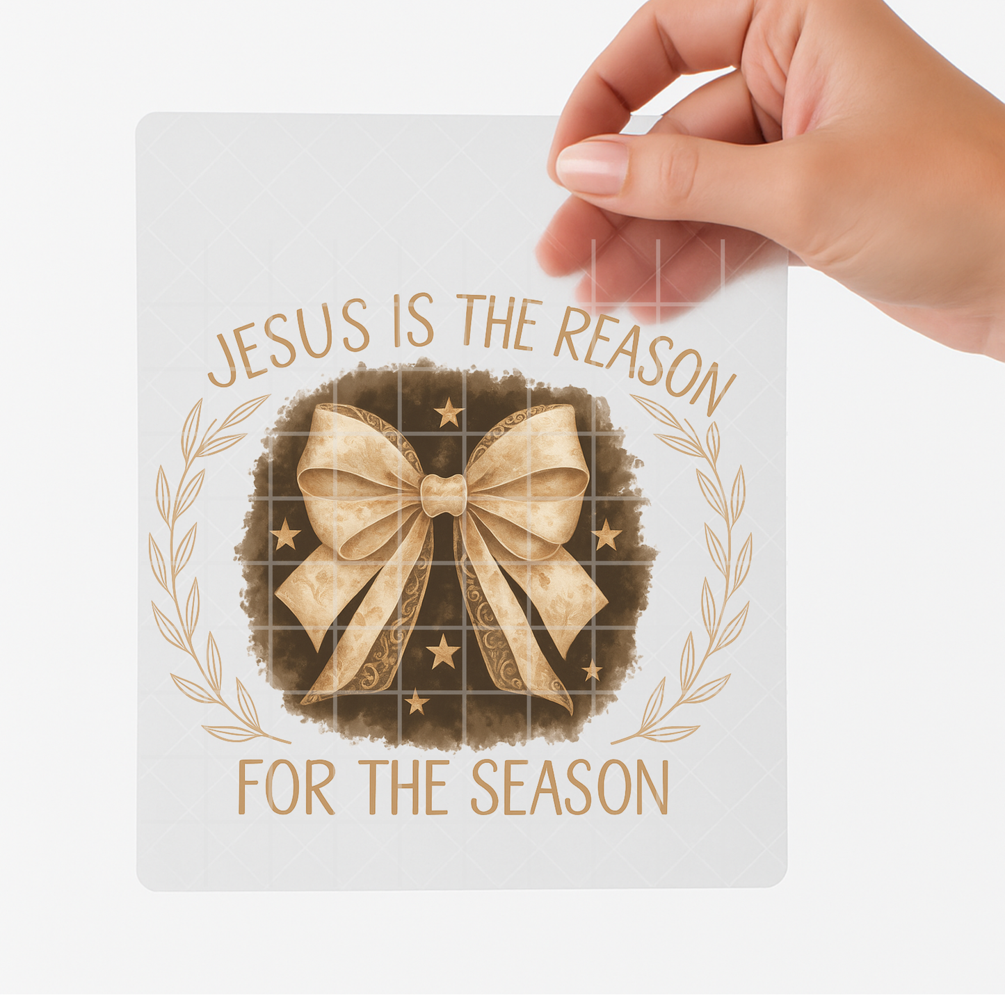 Jesus Is the Reason for the Season — Gold DTF Transfer