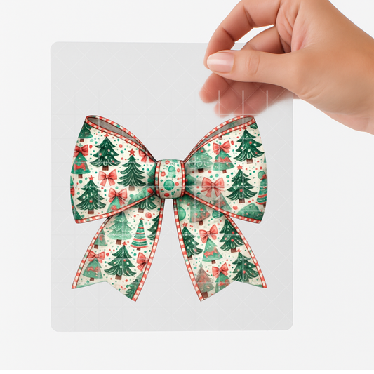 Traditional Christmas Bow DTF Transfer